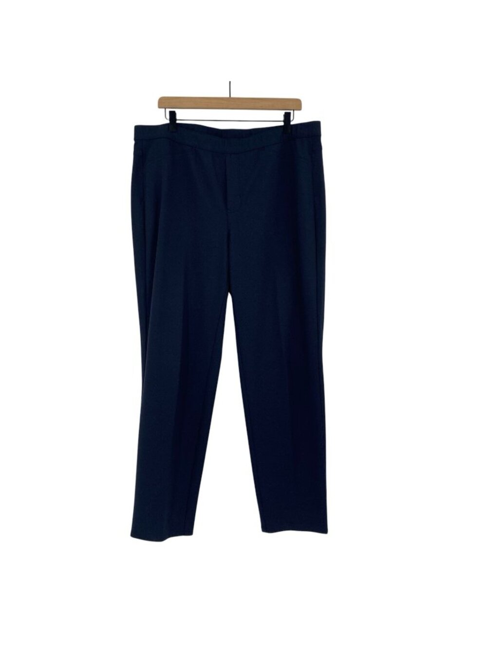 J. Jill Ponte Slim Leg Pull On Pants Navy Knit Size XL Minimalist